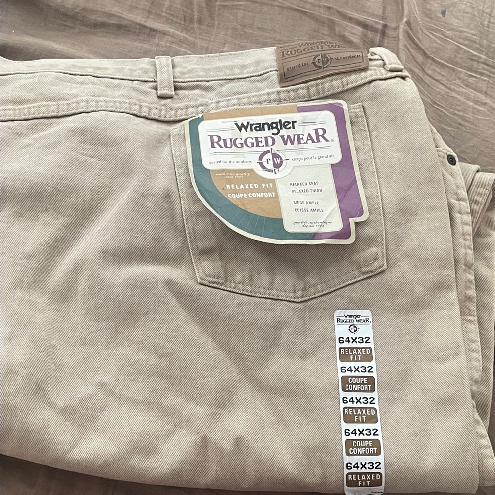 Wrangler Rugged Wear Relaxed Fit Pants - Light Khaki